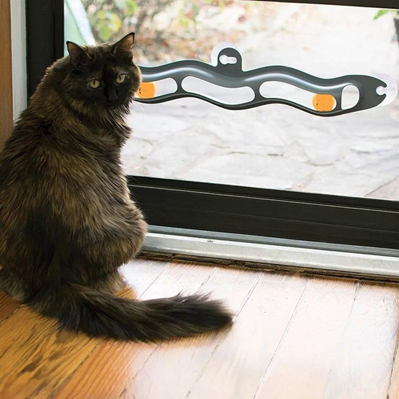 Window Track Ball Cat Toy