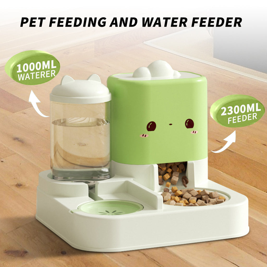 Cat Feeder. Water. Dry food