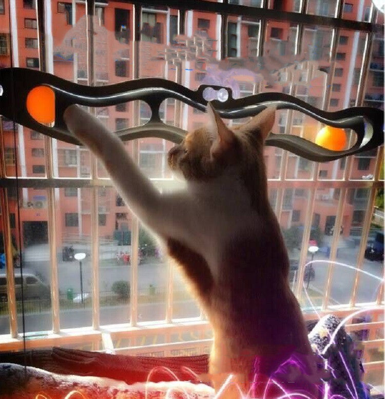 Window Track Ball Cat Toy