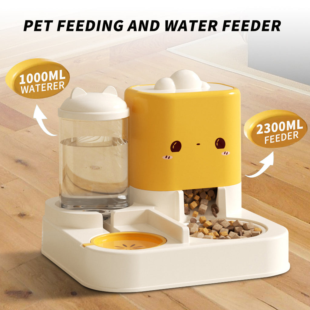 Cat Feeder. Water. Dry food